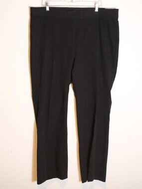 Talbots Portland Trouser Pant Womens 20W Black High Rise Stretch Work Straight